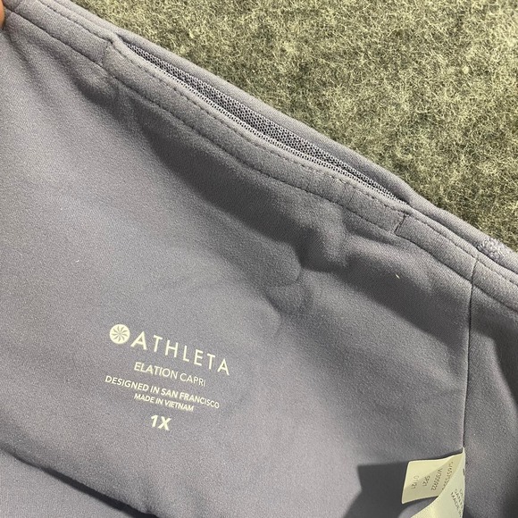 Athleta Leggings 1X Tempest Violet Elation High Rise Capri Plus Size Workout - Picture 11 of 13